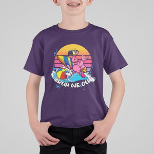 Funny Summer Vacation T Shirt For Kid Bruh We Out Happy Last Day Of School TS11 Purple Print Your Wear