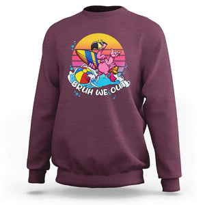 Funny Summer Vacation Sweatshirt Bruh We Out Happy Last Day Of School TS11 Maroon Print Your Wear