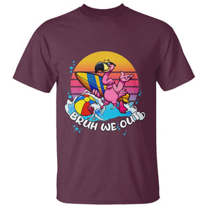 Funny Summer Vacation T Shirt Bruh We Out Happy Last Day Of School TS11 Maroon Print Your Wear