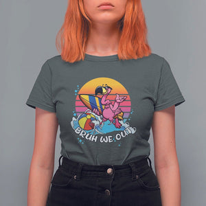 Funny Summer Vacation T Shirt For Women Bruh We Out Happy Last Day Of School TS11 Dark Heather Print Your Wear