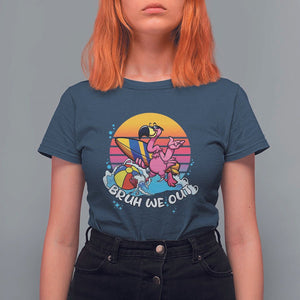 Funny Summer Vacation T Shirt For Women Bruh We Out Happy Last Day Of School TS11 Navy Print Your Wear