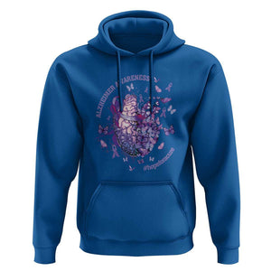 Alzheimer Supporter Hoodie Alzheimer Awareness Hope For A Cure Flower TS11 Royal Blue Print Your Wear