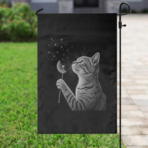 Cat Blowing Dandelion Garden Flag Kitten Making A Wish Nature Art TS11 Print Your Wear