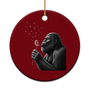 Bigfoot Blowing Dandelion Ceramic Ornament Funny Sasquatch Making A Wish TS11 1pc Red Print Your Wear