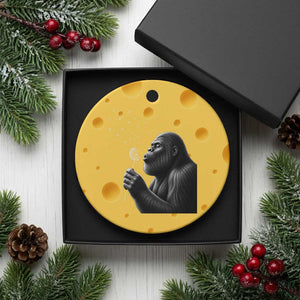 Bigfoot Blowing Dandelion Ceramic Ornament Funny Sasquatch Making A Wish TS11 1pc Yellow Cheese Print Your Wear