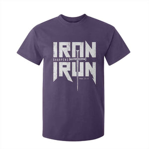 Iron Sharpens Iron T Shirt For Kid Christian Bible Scripture Gym Workout TS11 Purple Print Your Wear