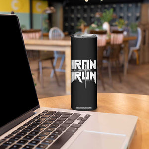 Iron Sharpens Iron Skinny Tumbler Christian Bible Scripture Gym Workout TS11 Print Your Wear