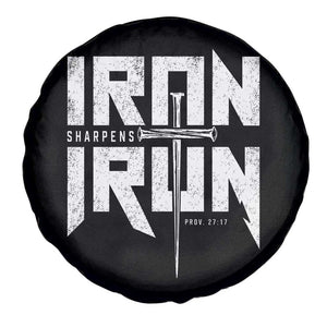 Iron Sharpens Iron Spare Tire Cover Christian Bible Scripture Gym Workout TS11 Print Your Wear