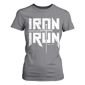 Iron Sharpens Iron T Shirt For Women Christian Bible Scripture Gym Workout TS11 Charcoal Print Your Wear