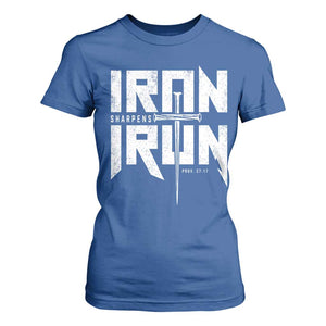 Iron Sharpens Iron T Shirt For Women Christian Bible Scripture Gym Workout TS11 Royal Blue Print Your Wear