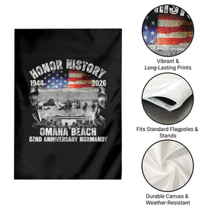 Omaha Beach D Day Garden Flag 82nd Anniversary Honor History Normandy WWII TS11 Print Your Wear