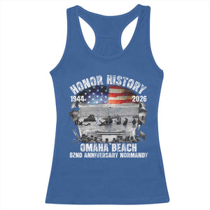Omaha Beach D Day Racerback Tank Top 82nd Anniversary Honor History Normandy WWII TS11 Royal Blue Print Your Wear