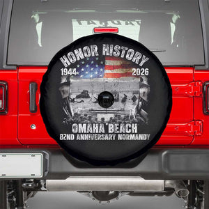 Omaha Beach D Day Spare Tire Cover 82nd Anniversary Honor History Normandy WWII TS11 Black Print Your Wear
