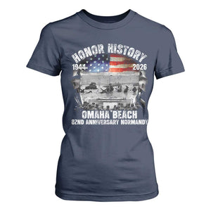 Omaha Beach D Day T Shirt For Women 82nd Anniversary Honor History Normandy WWII TS11 Navy Print Your Wear