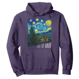 Let It Gogh Funny Vincent Van Gogh Hoodie Starry Night Design Art Lover TS11 Purple Print Your Wear