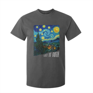 Let It Gogh Funny Vincent Van Gogh T Shirt For Kid Starry Night Design Art Lover TS11 Dark Heather Print Your Wear