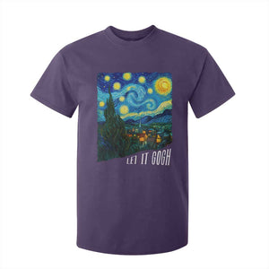 Let It Gogh Funny Vincent Van Gogh T Shirt For Kid Starry Night Design Art Lover TS11 Purple Print Your Wear