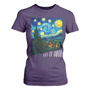 Let It Gogh Funny Vincent Van Gogh T Shirt For Women Starry Night Design Art Lover TS11 Purple Print Your Wear