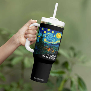 Let It Gogh Funny Vincent Van Gogh Tumbler With Handle Starry Night Design Art Lover TS11 Print Your Wear