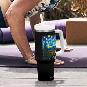 Let It Gogh Funny Vincent Van Gogh Tumbler With Handle Starry Night Design Art Lover TS11 Print Your Wear
