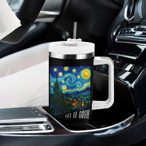 Let It Gogh Funny Vincent Van Gogh Tumbler With Handle Starry Night Design Art Lover TS11 Print Your Wear