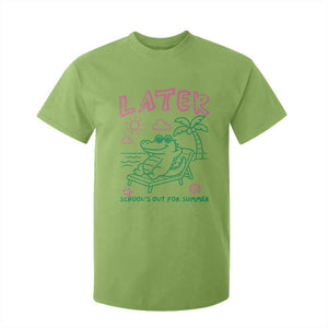 Later Gator School's Out for Summer T Shirt For Kid Funny Last Day of School TS11 Lime Print Your Wear