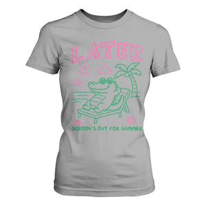 Later Gator School's Out for Summer T Shirt For Women Funny Last Day of School TS11 Sport Gray Print Your Wear