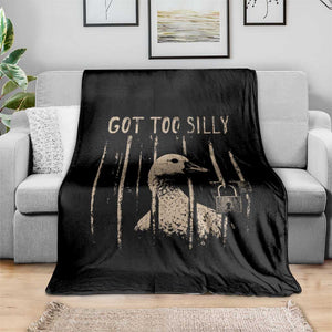 Got Too Silly Throw Blanket Funny Goose Jailbird Prison TS11 Print Your Wear
