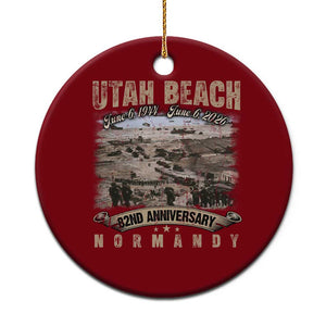 Utah Beach D Day Ceramic Ornament 82nd Anniversary Honor History Normandy WWII TS11 1pc Red Print Your Wear