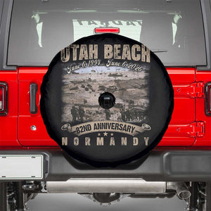 Utah Beach D Day Spare Tire Cover 82nd Anniversary Honor History Normandy WWII TS11 Black Print Your Wear
