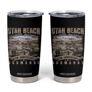 Utah Beach D Day Tumbler Cup 82nd Anniversary Honor History Normandy WWII TS11 Black Print Your Wear
