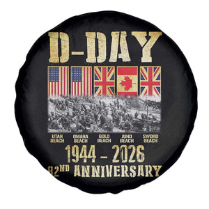 D Day 82nd Anniversary Honor History Normandy WWII Spare Tire Cover TS11 Print Your Wear