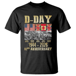 D Day 82nd Anniversary Honor History Normandy WWII T Shirt TS11 Black Print Your Wear
