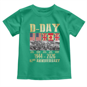 D Day 82nd Anniversary Honor History Normandy WWII Toddler T Shirt TS11 Irish Green Print Your Wear