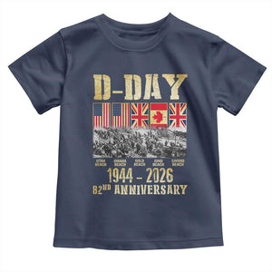 D Day 82nd Anniversary Honor History Normandy WWII Toddler T Shirt TS11 Navy Print Your Wear