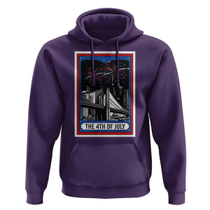 The 4th Of July Hoodie Vintage Tarot Card Dark Magic USA Fireworks TS11 Purple Print Your Wear