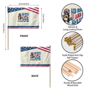 Funny 4th Of July Pregnancy Announcement Racoon Patriotic Handheld Flag Red White And Due Eating For Two TS11 Print Your Wear