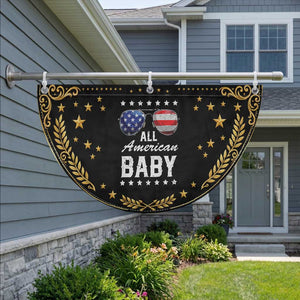Funny All American Baby 4th Of July Patriotic Fan Flag Family Matching Sunglasses