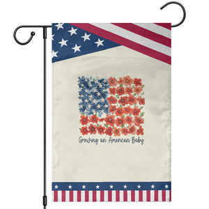 Funny 4th Of July Pregnancy Announcement Garden Flag Growing An American Baby USA Flag Flowers TS11 Modern Beige Blue Print Your Wear