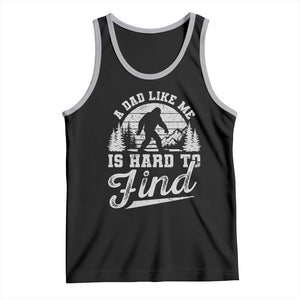 Funny A Dad Like Me Is Hard To Find Tank Top Bigfoot Dad Fathers Day TS11 Black Athletic Heather Print Your Wear