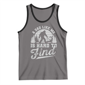 Funny A Dad Like Me Is Hard To Find Tank Top Bigfoot Dad Fathers Day TS11 Deep Heather Black Print Your Wear