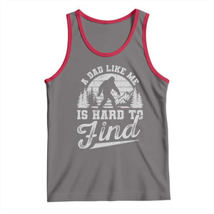 Funny A Dad Like Me Is Hard To Find Tank Top Bigfoot Dad Fathers Day TS11 Deep Heather Red Print Your Wear