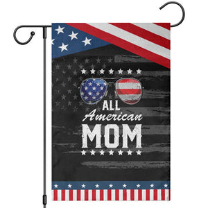 Funny All American Mom 4th Of July Garden Flag Family Matching Sunglasses TS11 Distressed Black Blue Print Your Wear