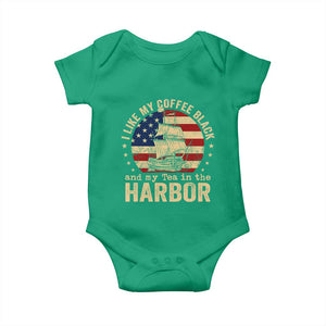 I Like My Coffee Black And My Tea In The Harbor Baby Onesie Funny US History