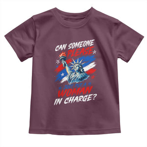Can Someone Please Just Put A Woman in Charge Toddler T Shirt 4th of July Feminist