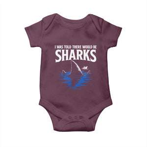 Funny Shark Lovers Week Baby Onesie I Was Told There Would Be Sharks