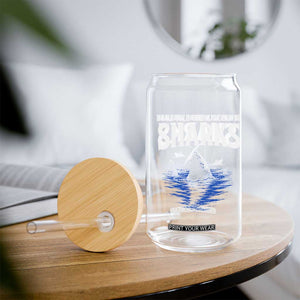 Funny Shark Lovers Week Glass Can I Was Told There Would Be Sharks