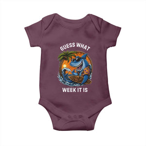 Funny Shark Guess What Week It Is Baby Onesie Shark Awareness Summer Vacation