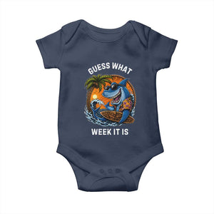 Funny Shark Guess What Week It Is Baby Onesie Shark Awareness Summer Vacation