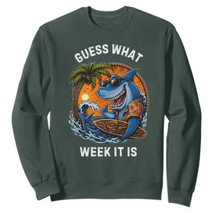 Funny Shark Guess What Week It Is Sweatshirt Shark Awareness Summer Vacation